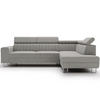 ECKSOFA Berona Grau Rechts - Grau, Holz/Textil (255/190cm) - Graingold