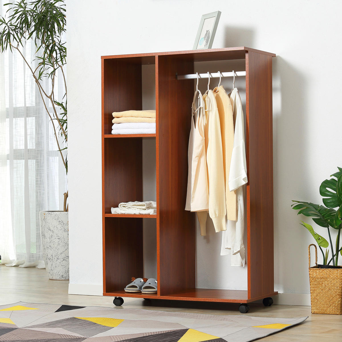 KLEIDERSCHRANK Braun 1 Stück - Braun, Holz (40/128/80cm) - GiPP
