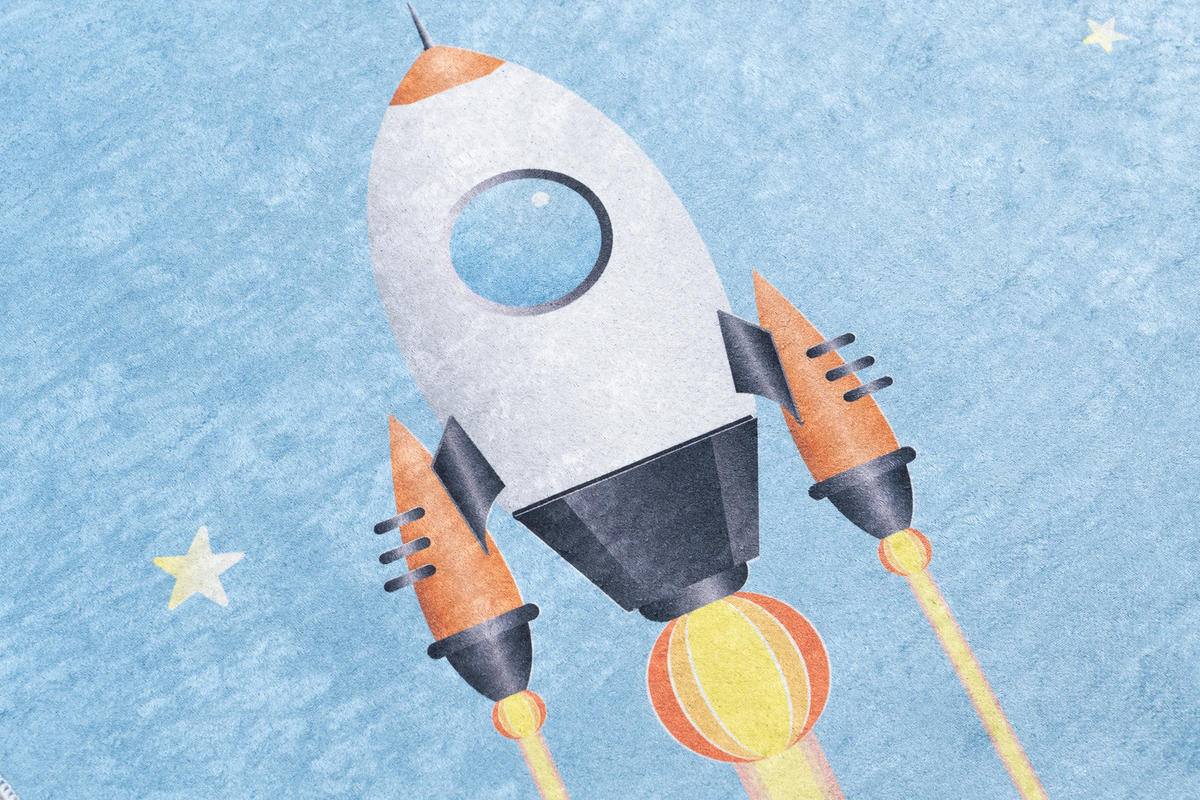 TEPPICH EMMA Hellblau 120/170 cm - Hellblau, Kunststoff (120/170cm) - Tapiso