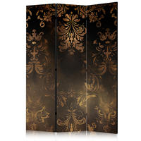 PARAVENT Akustik 3-tlg 135x172 cm Barocke Glamour Ornamente - Braun, Holz/Textil (135/172/3cm) - Muralo