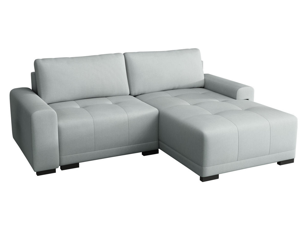 ECKSOFA Milton - Silberfarben/Schwarz, Holz/Textil (237/180cm) - MIRJAN24