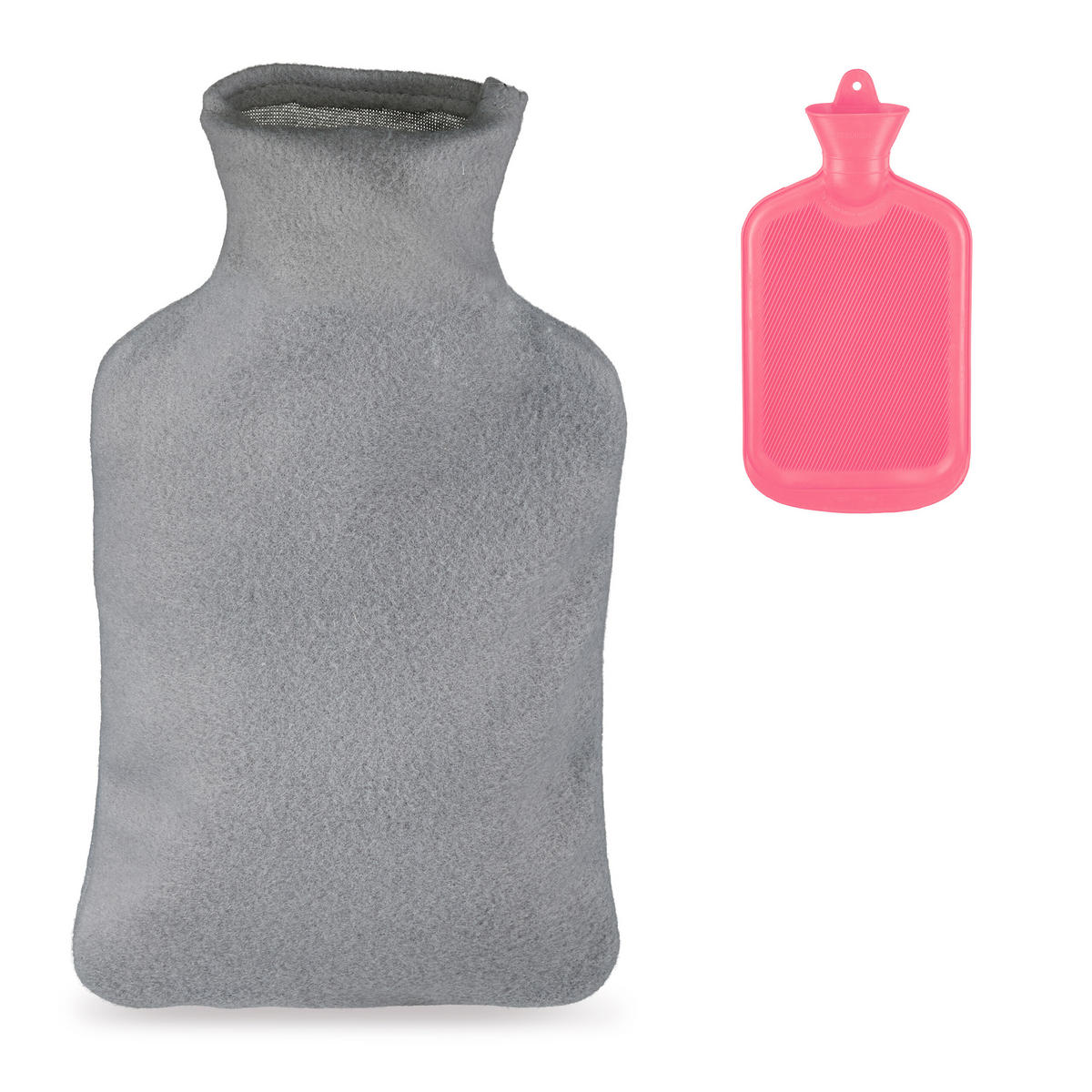 WÄRMFLASCHE - Multicolor, Kunststoff/Textil (18/33.5/4cm) - Relaxdays