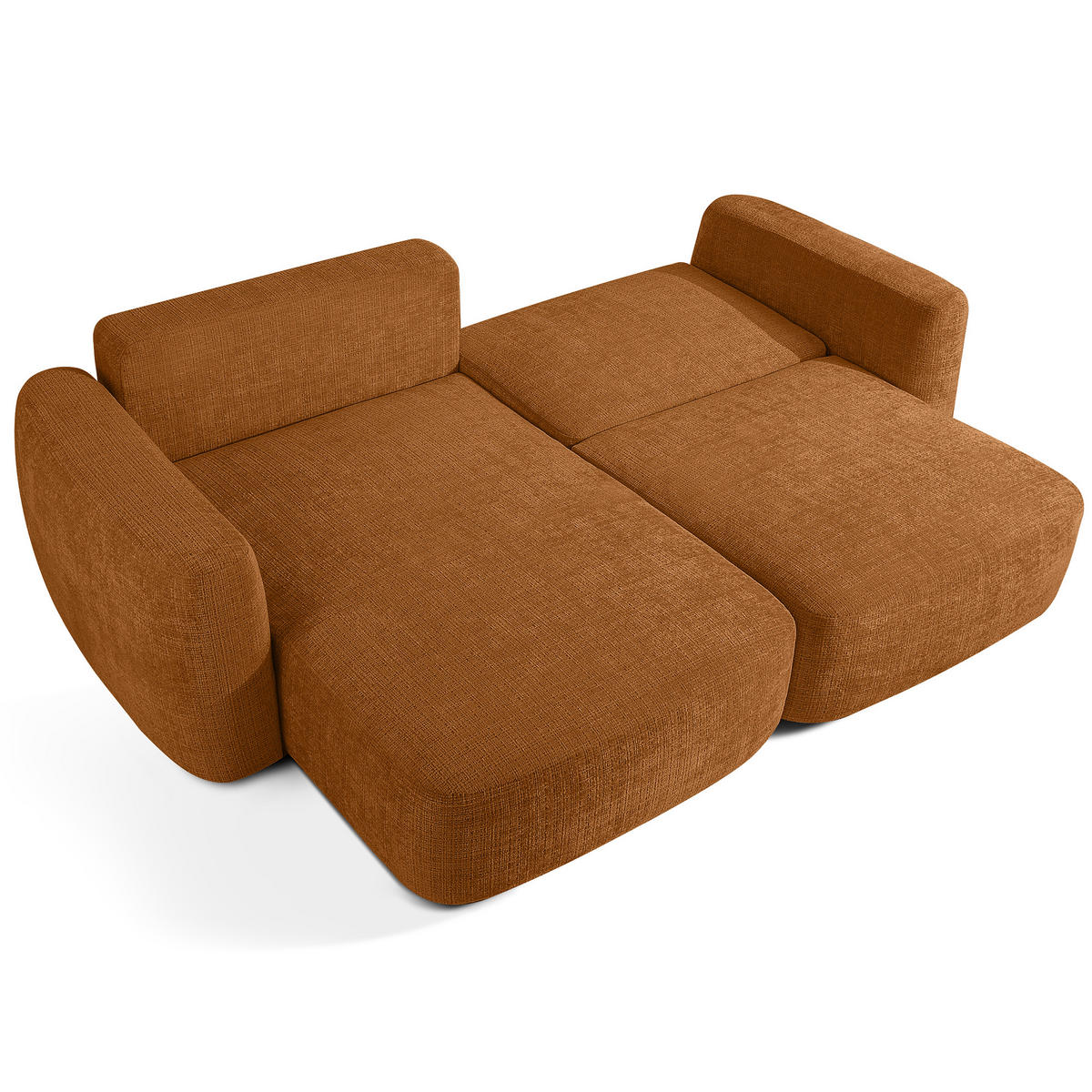ECKSOFA links ELOSA - Rot, Holz/Textil (245/165cm) - KONSIMO®