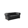 SOFA 2-Sitzer CHESTERFIELD Elegant Klassisch Schick Stoff Whisper Velours Graphit - Graphitfarben, Holz/Textil (152/77/90cm) - Kaiser Möbel