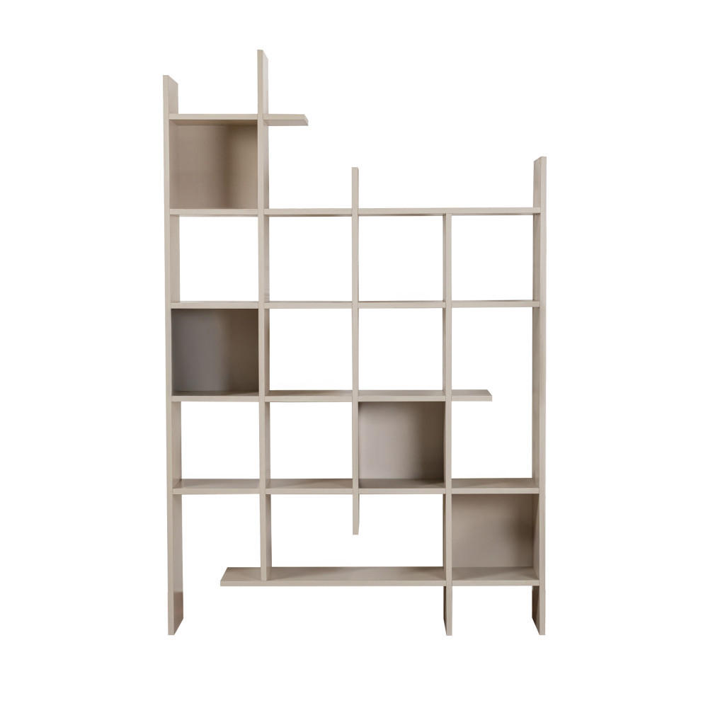 HOLZREGAL, Höhe 188 cm - Mako - Beige - Beige, Holz (122/188/26cm) - Drawer