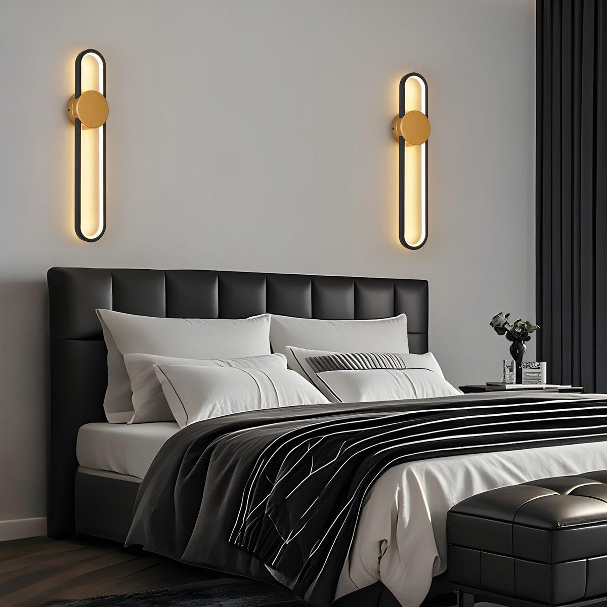 LED nástěnné svítidlo Burke III 60/12/6 cm - zlatá, kov (12/6/60cm) - Nettlife