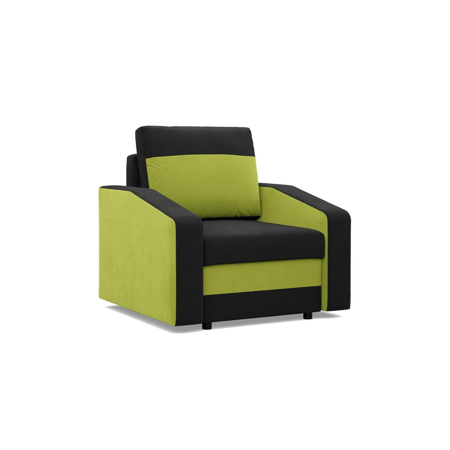 XXXLutz Loungesessel Schwarz, Grün 83x92x92 cm