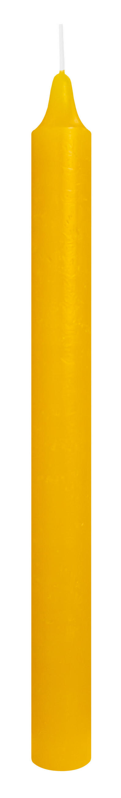 MARBLE Leuchterkerzen durchgefärbt Dotter Gelb 250 x 22 mm, 20er Set - Gelb, Paraffin (2.2/25/25cm) - Wiedemann Kerzen