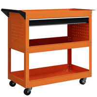 WERKZEUGWAGEN mit Schublade und 3 Ablagen, 82 x 35 x 76 cm, Orange - Multicolor, Kunststoff (35/76/82cm) - FORIOUS