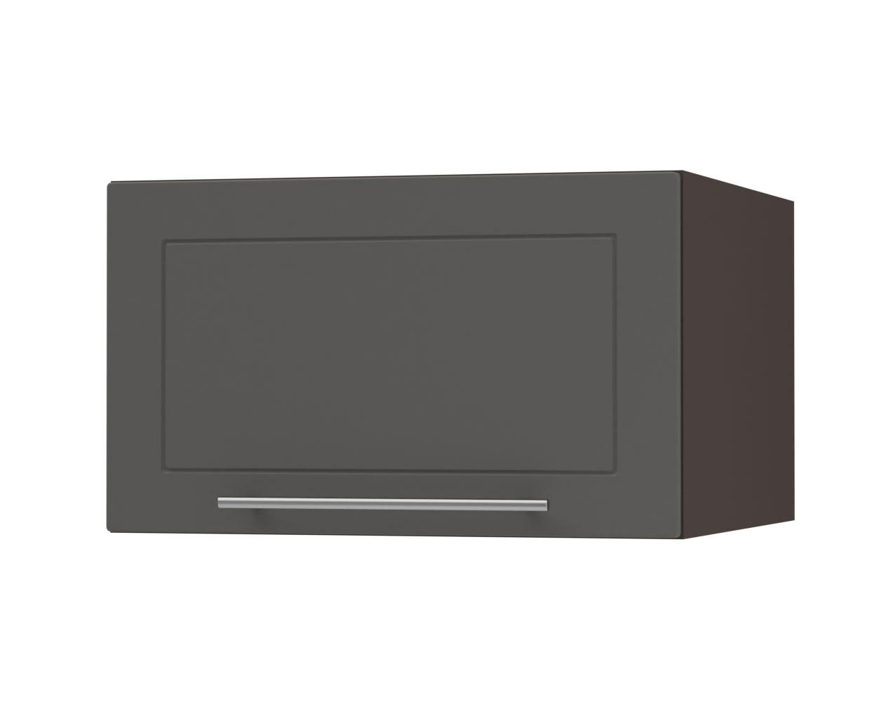 KLAPPHÄNGESCHRANK Kvantum W6B/60 Graphit Matt / Lava Matt 60 / 59 / 36cm - Dunkelgrau/Graphitfarben, Holz/Holzwerkstoff (60/36/59cm) - Feldmann-Wohnen