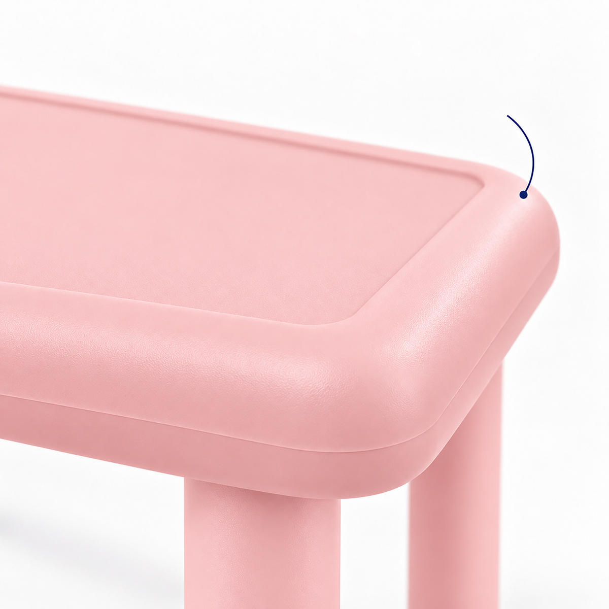 KINDERTISCH Rosa Indoor Outdoor Kunststoff Aluminium 52x62 cm - Pink, Kunststoff/Metall (62/52/62cm) - Relaxdays