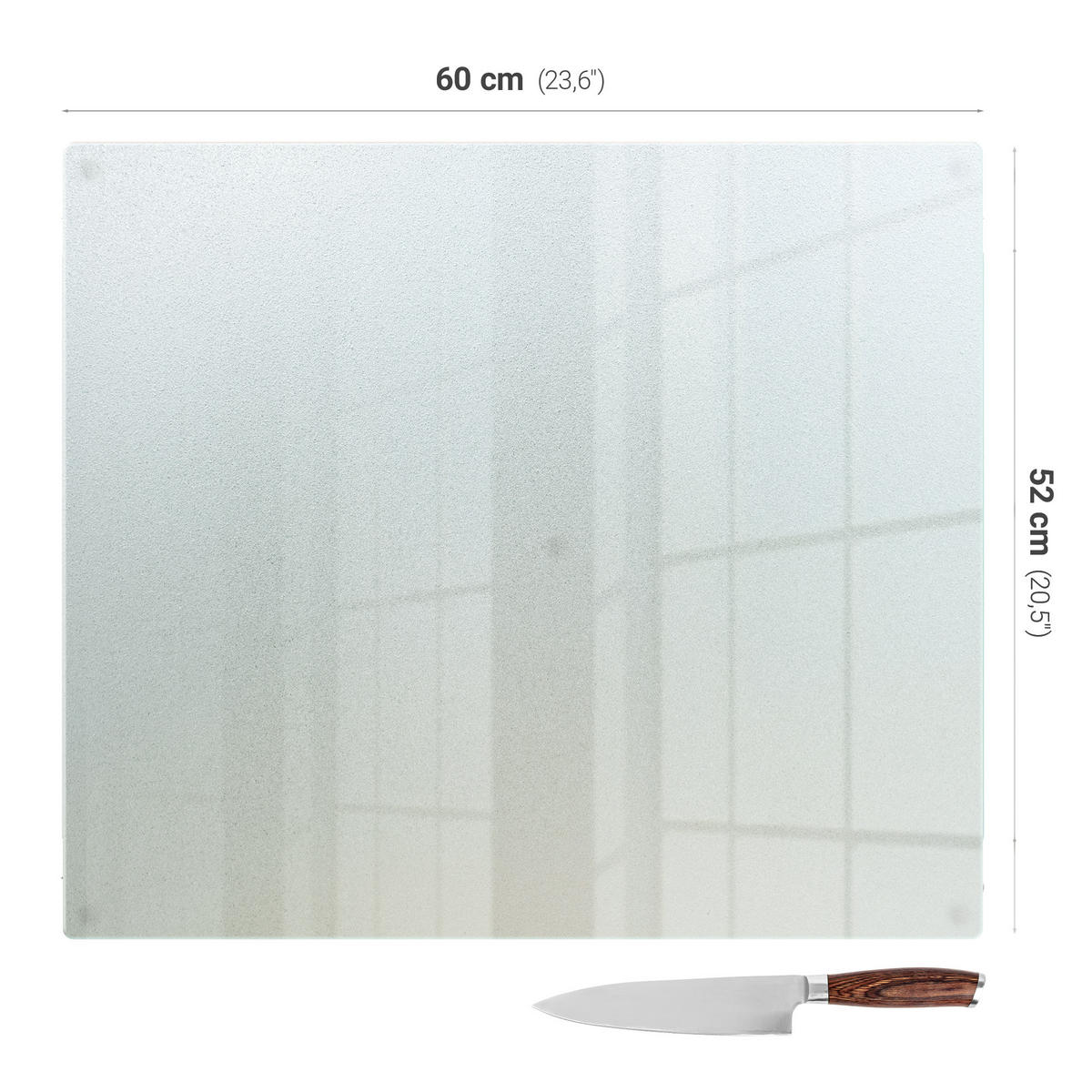 KÜCHENRÜCKWAND Glas 60x52 cm - Transparent, Glas (60/52/0.4cm) - Wallfluent