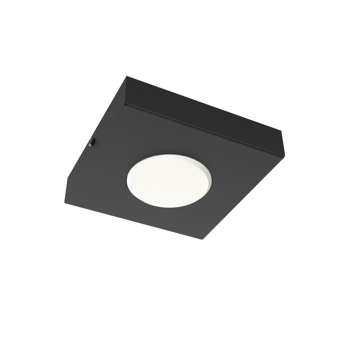 DECKENLEUCHTE - Schwarz, Metall (15/15/4cm) - Lumicom