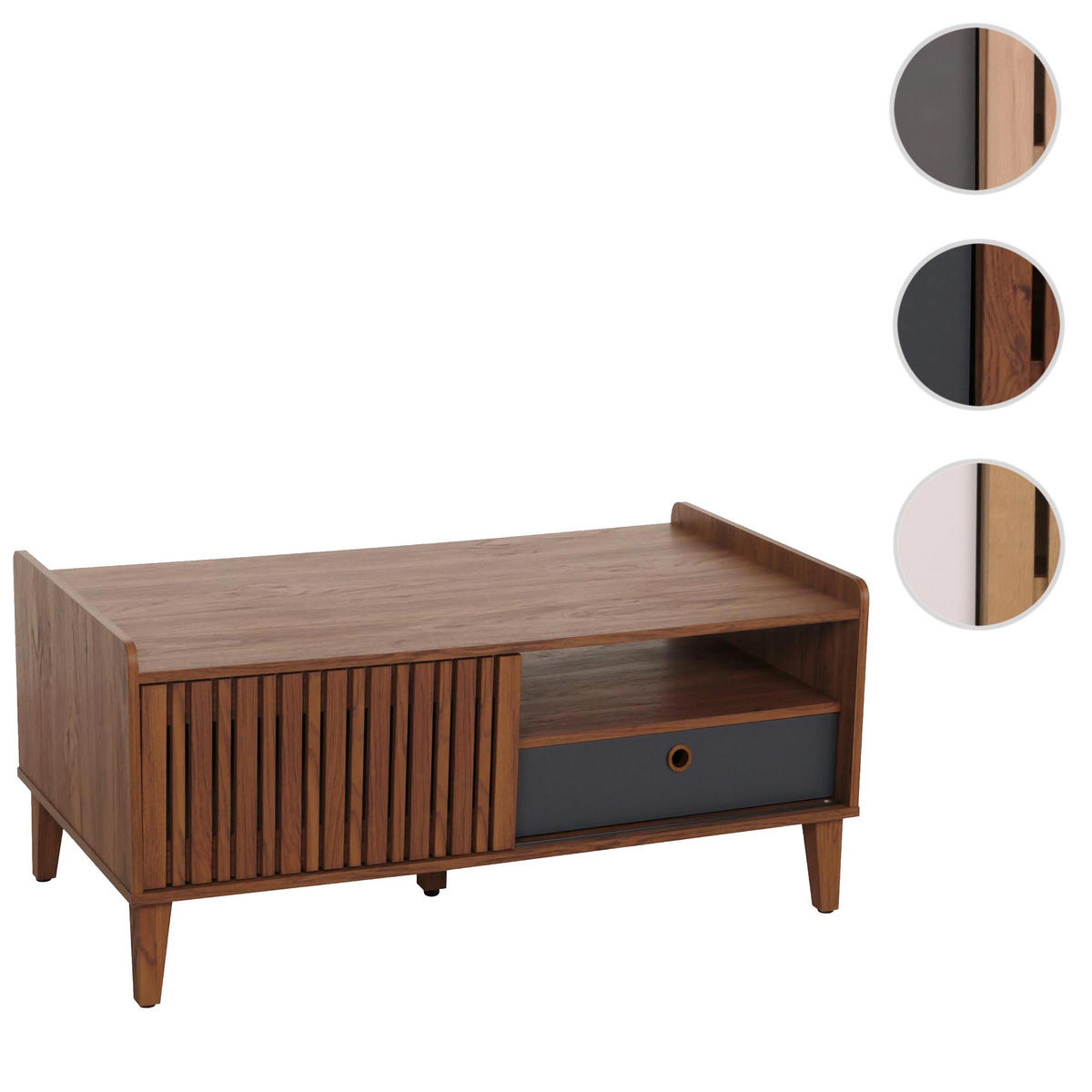 COUCHTISCH rechteckig Walnuss Dekor - Walnussfarben, Holz (59/114/52cm) - MCW
