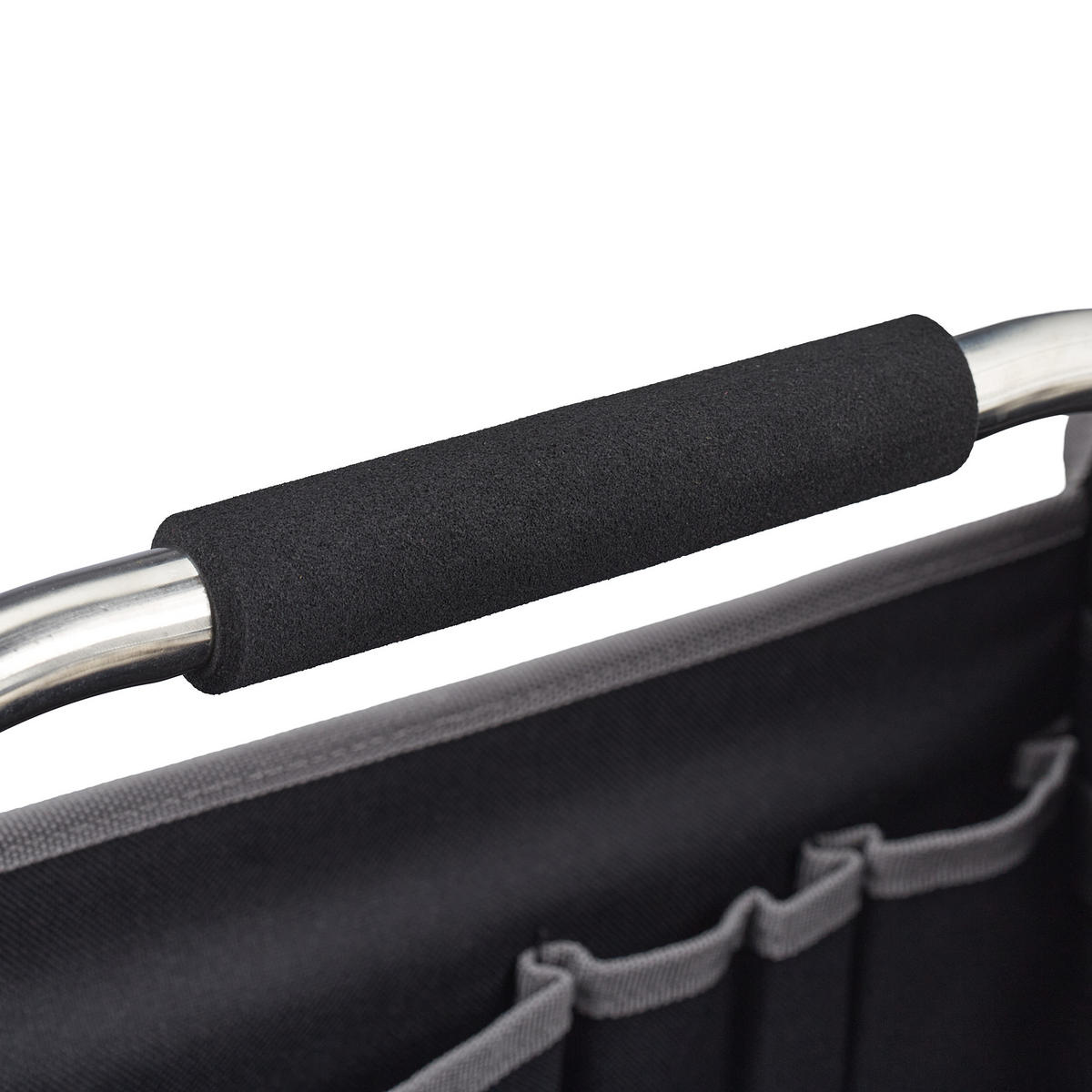 WERKZEUGTASCHE - Schwarz, Textil/Metall (42/30/23cm) - Relaxdays