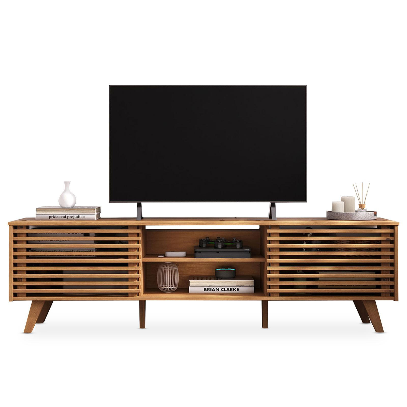 LOWBOARD FÜR 75" TV RIAN - Eichefarben, Holz (175/50/38cm) - IDIMEX