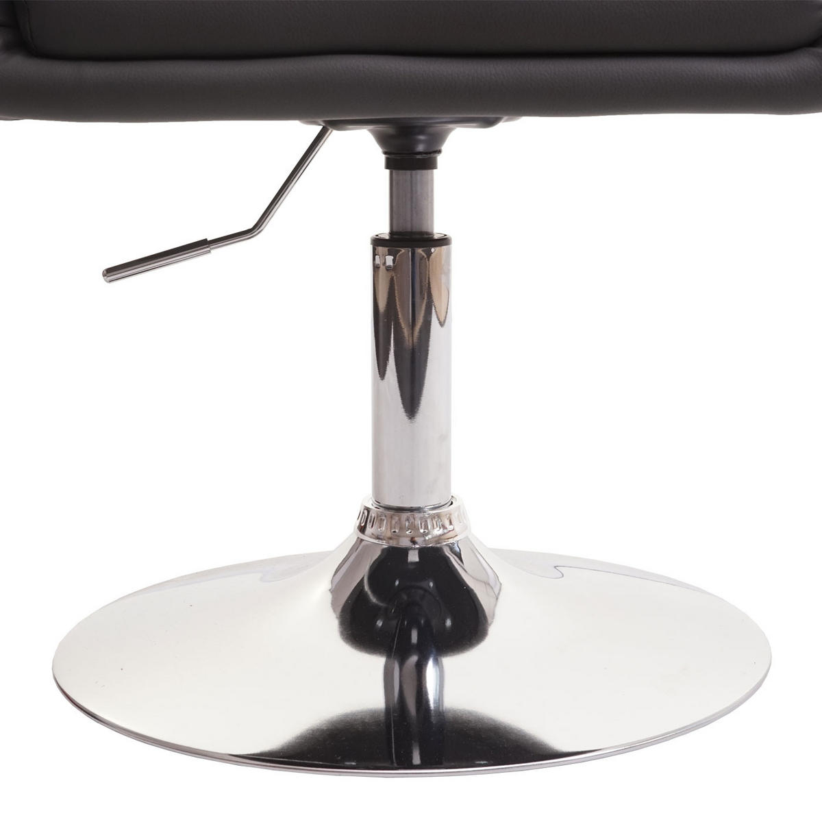 ESSZIMMERSTUHL gepolstert 90x59x60cm Sitzhöhe 45cm drehbar höhenverstellbar Kunstleder GrauLoungesessel - Grau, Kunststoff (59/90/60cm) - CHEFGASTRO
