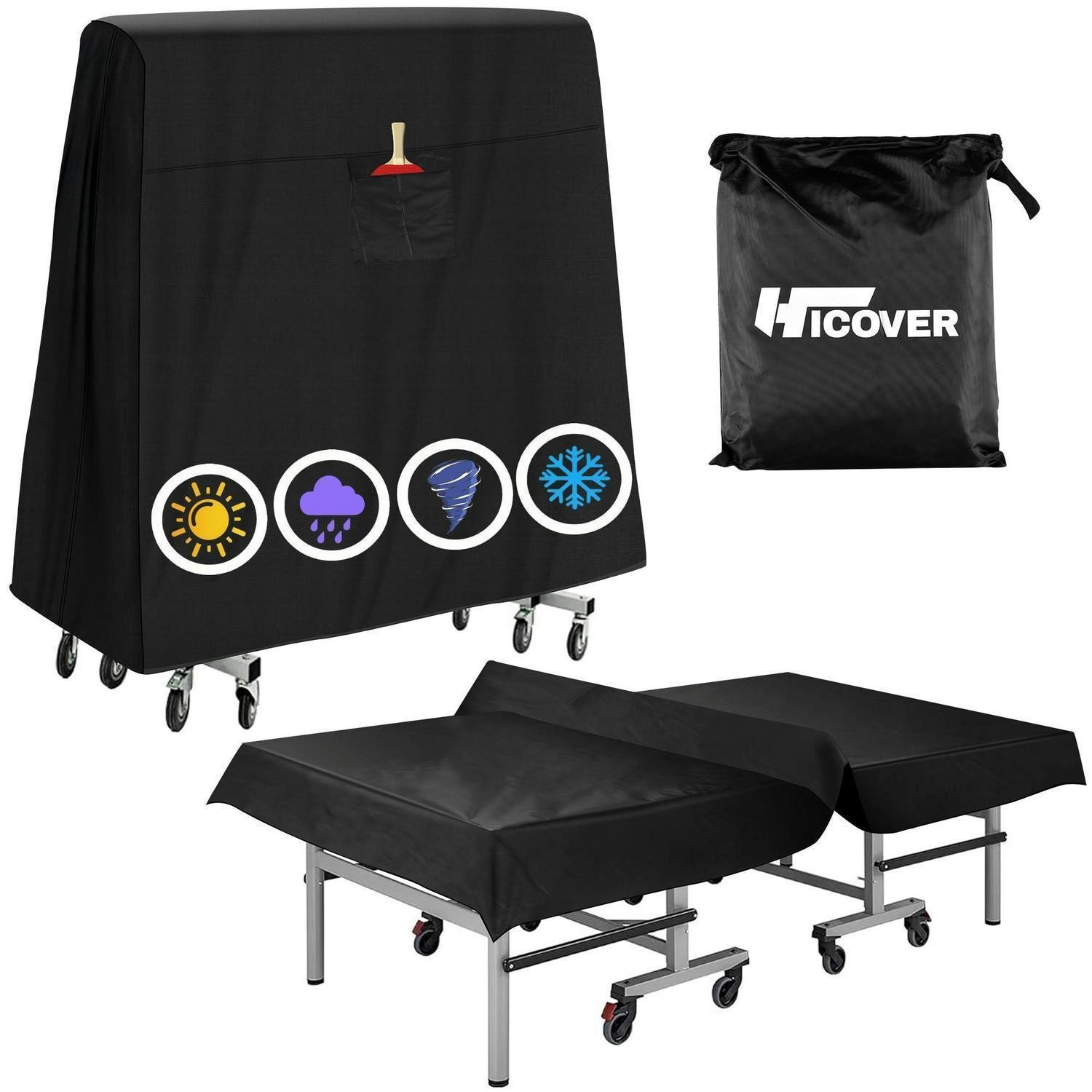 XXXLutz Tischtennisplatten-Abdeckung Schwarz 150x185x270 cm