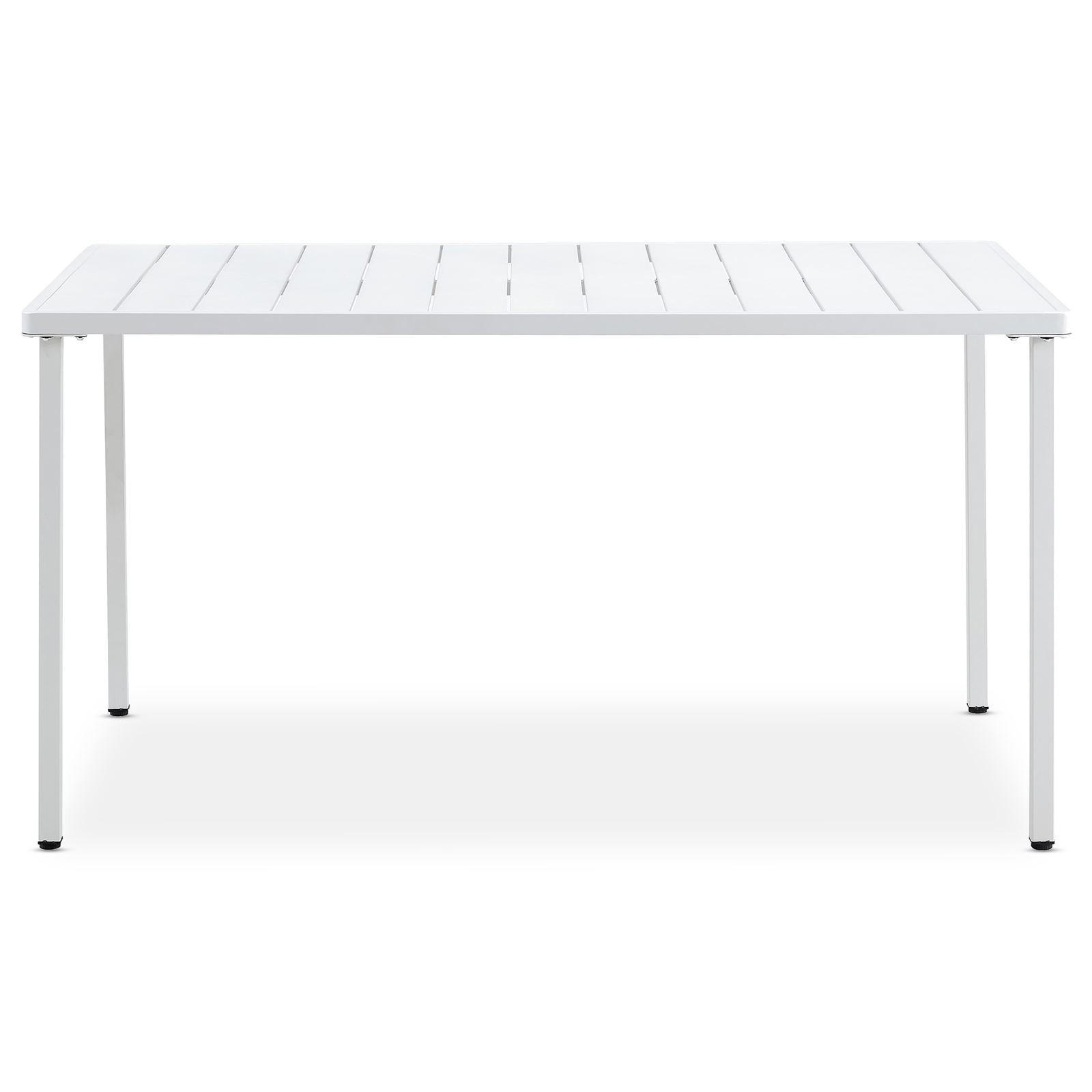 GARTENTISCH AZALEA weiß - Weiß, Metall (80/140/75cm) - IDIMEX