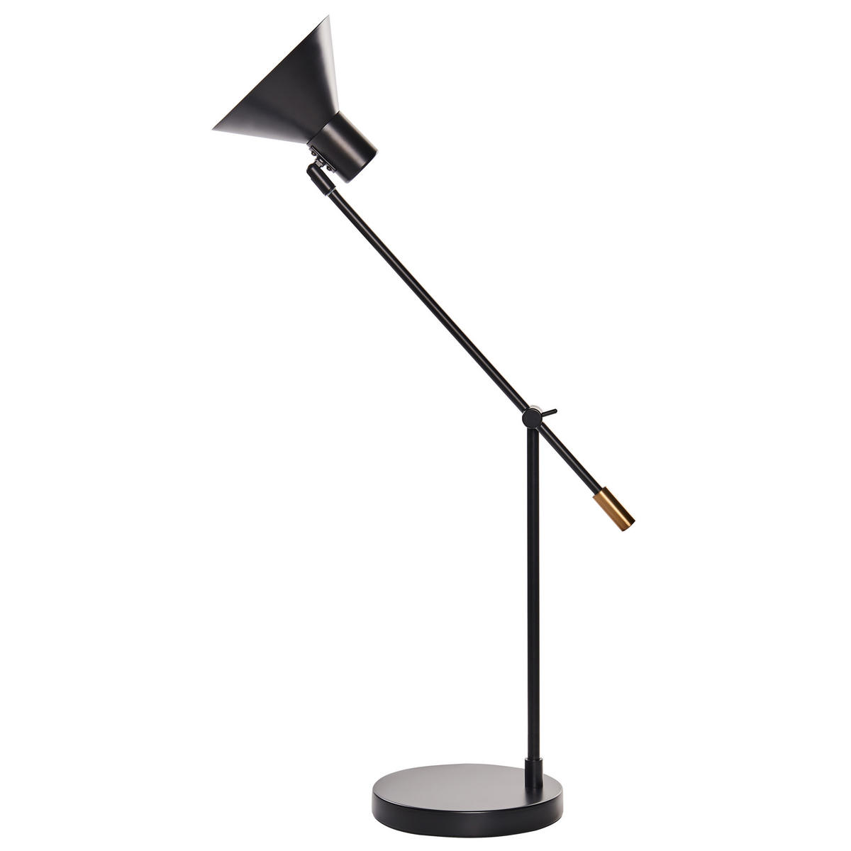 SCHREIBTISCHLAMPE Schwarz/Gold Pinkeen - Goldfarben/Schwarz, Metall (62/21/63cm) - Beliani