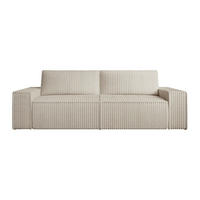 SOFA - 3 Personen - samt - beige Amelia - Beige, Kunststoff/Textil (230/85/95cm) - Vente-Unique
