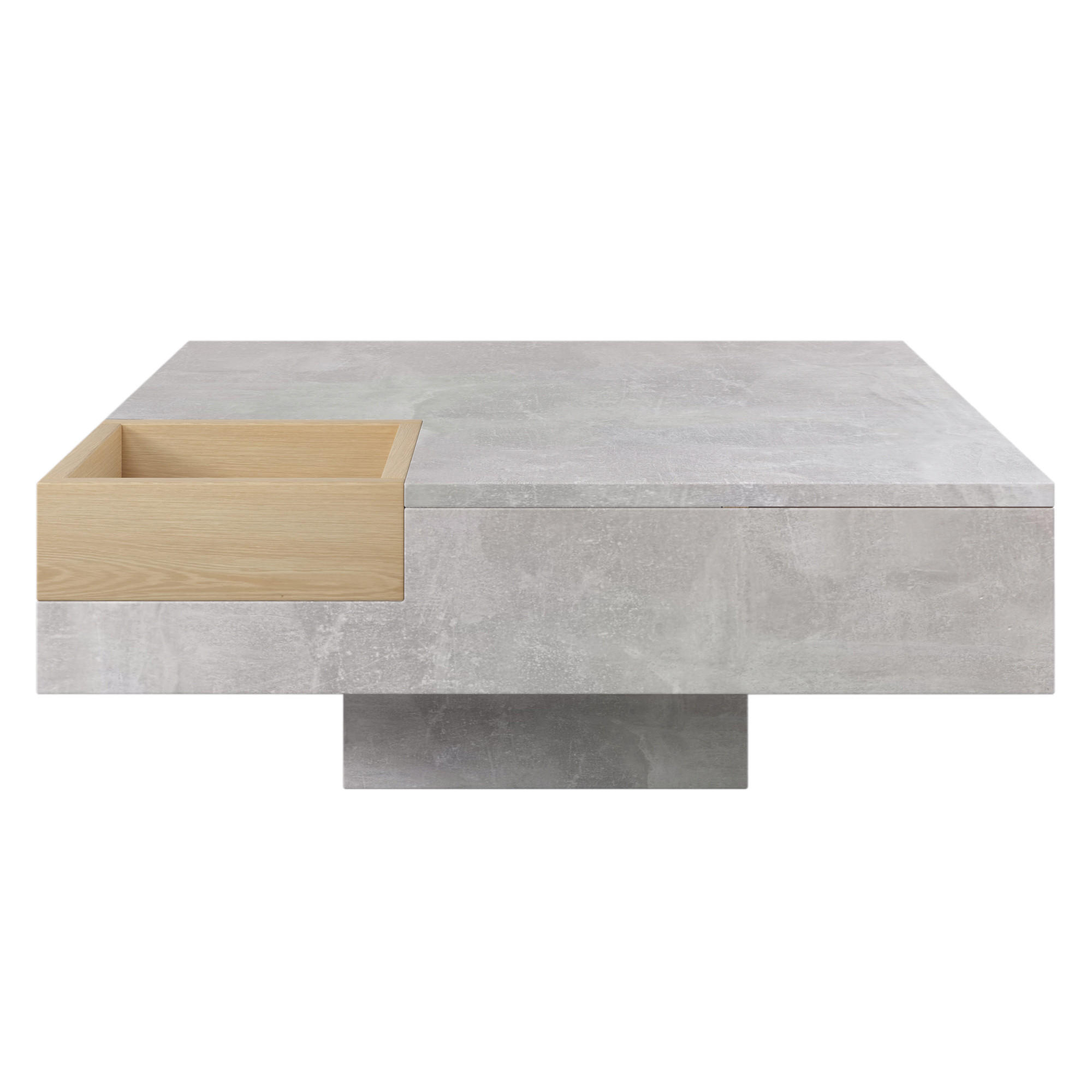 COUCHTISCH Betongrau Holzfarbe 72/72/30 cm - Grau, Holzwerkstoff (72/72/30cm) - PANGIVO