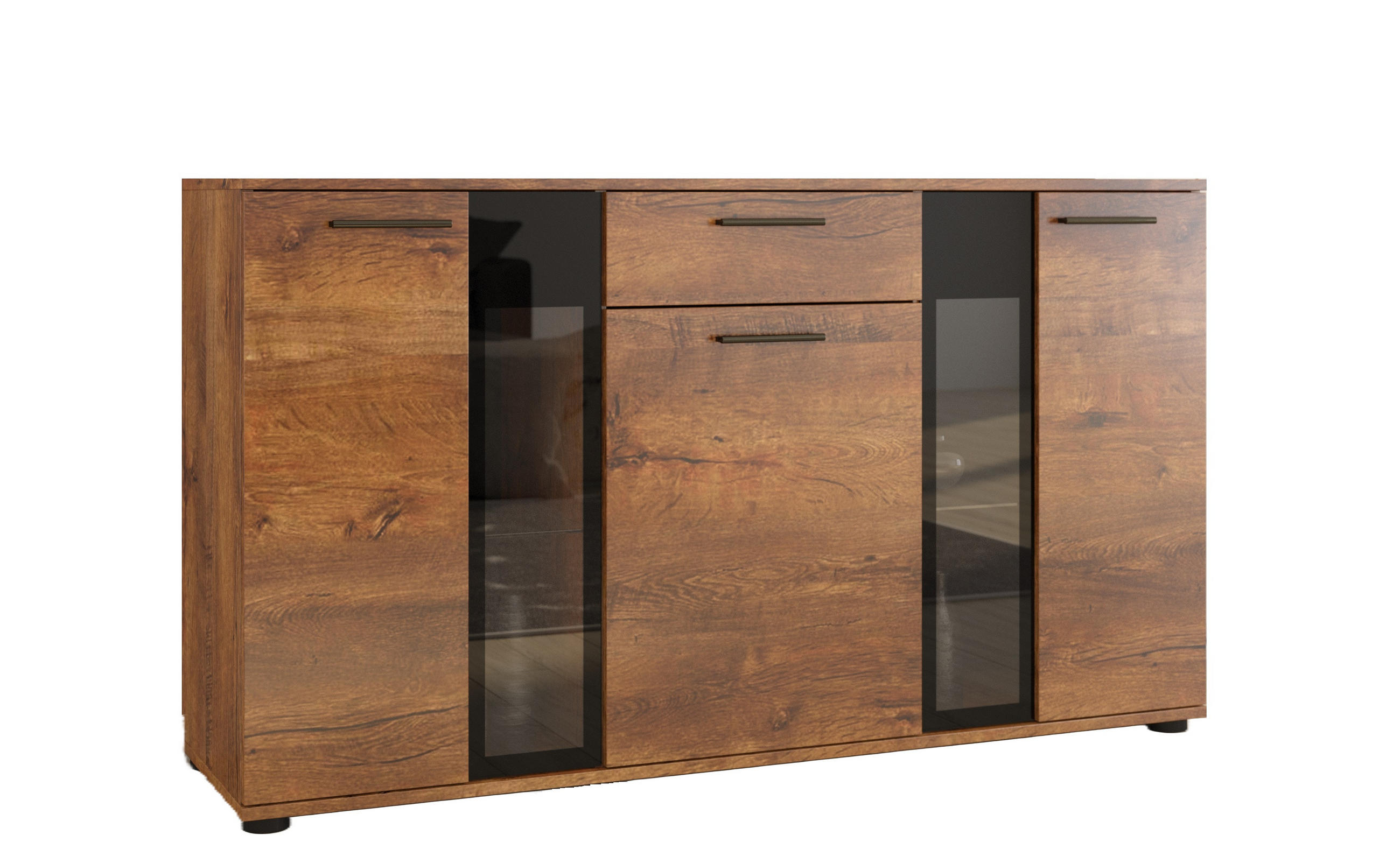 Meblini Sideboard Dunkelbraun 140x80x40 cm