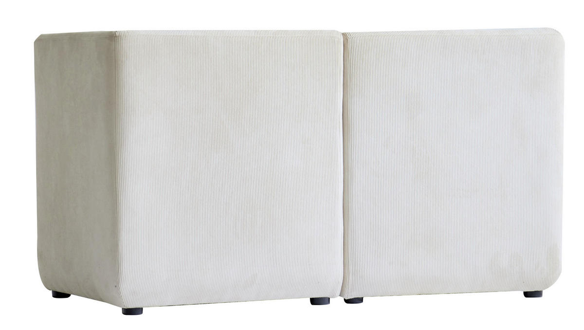 SOFA Samt Beige - Beige, Textil (120/68/60cm) - Nordlys