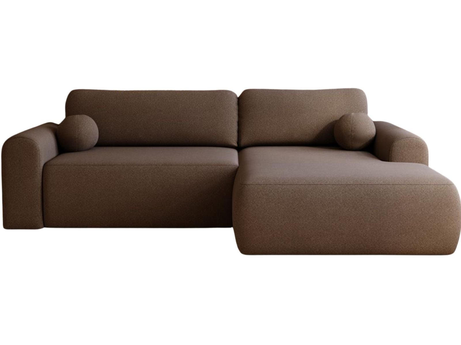 ECKSOFA braun rechts AURA - Braun, Holzwerkstoff (257/177cm) - Compleo24