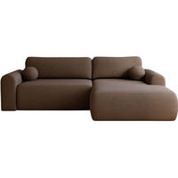 ECKSOFA braun rechts AURA - Braun, Holzwerkstoff (257/177cm) - Compleo24