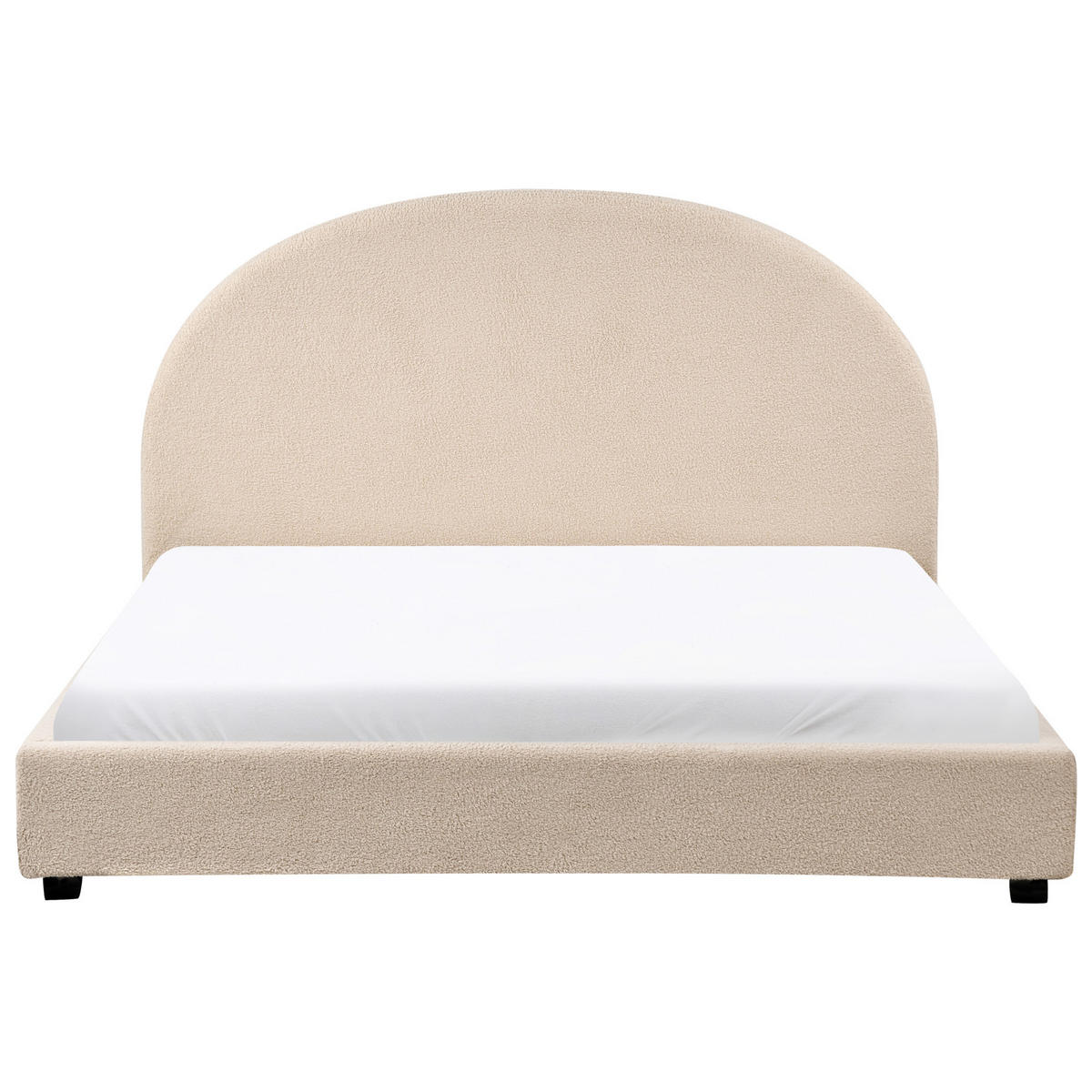 BETT mit Lattenrost 160/200 cm Beige Vaucluse - Beige, Textil (160/200cm) - Beliani