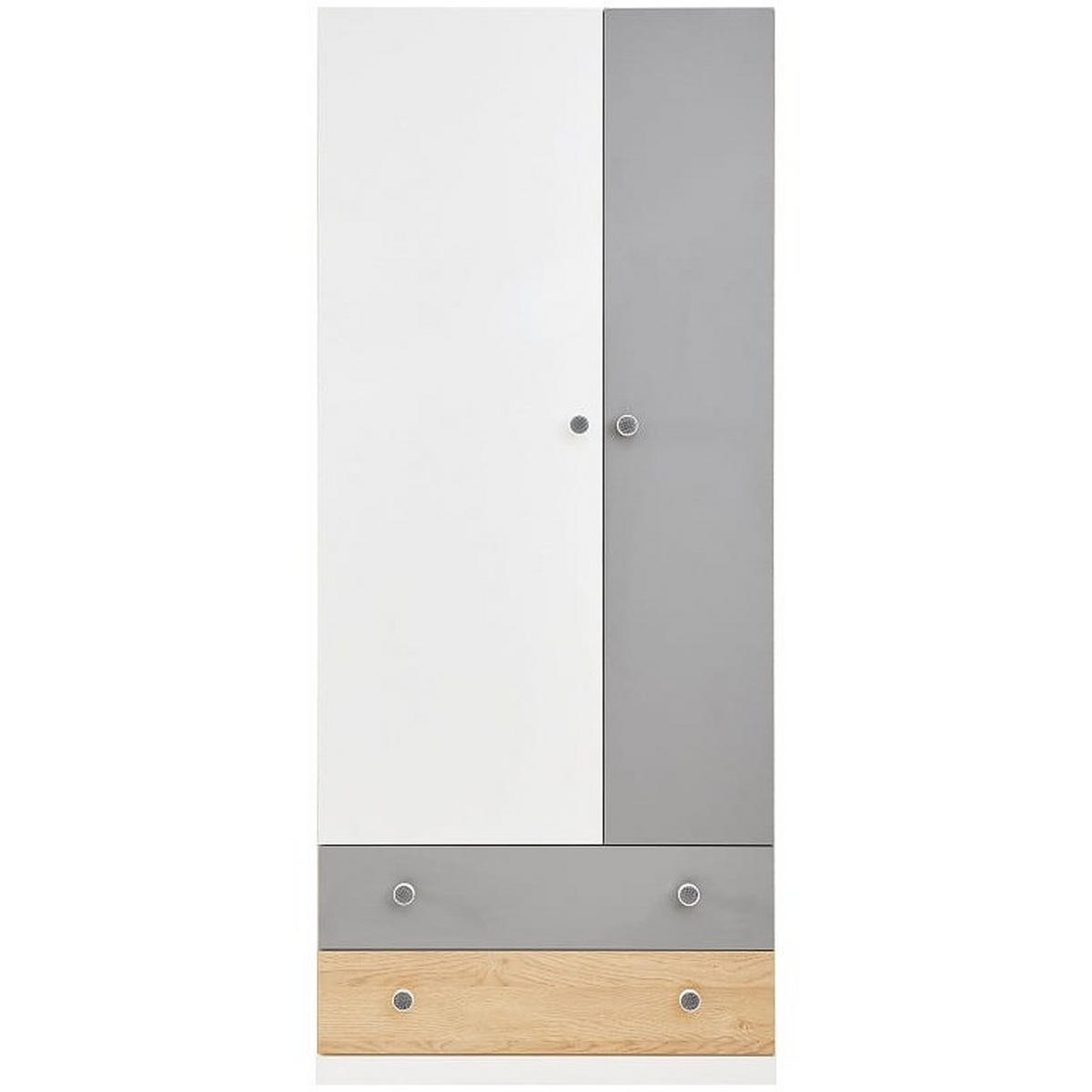 SCHLAFZIMMER Set 7-tlg. – PIXEL System – Sonoma Eiche / Grau - Eichefarben, Holzwerkstoff (80/190/50cm) - hi-markt