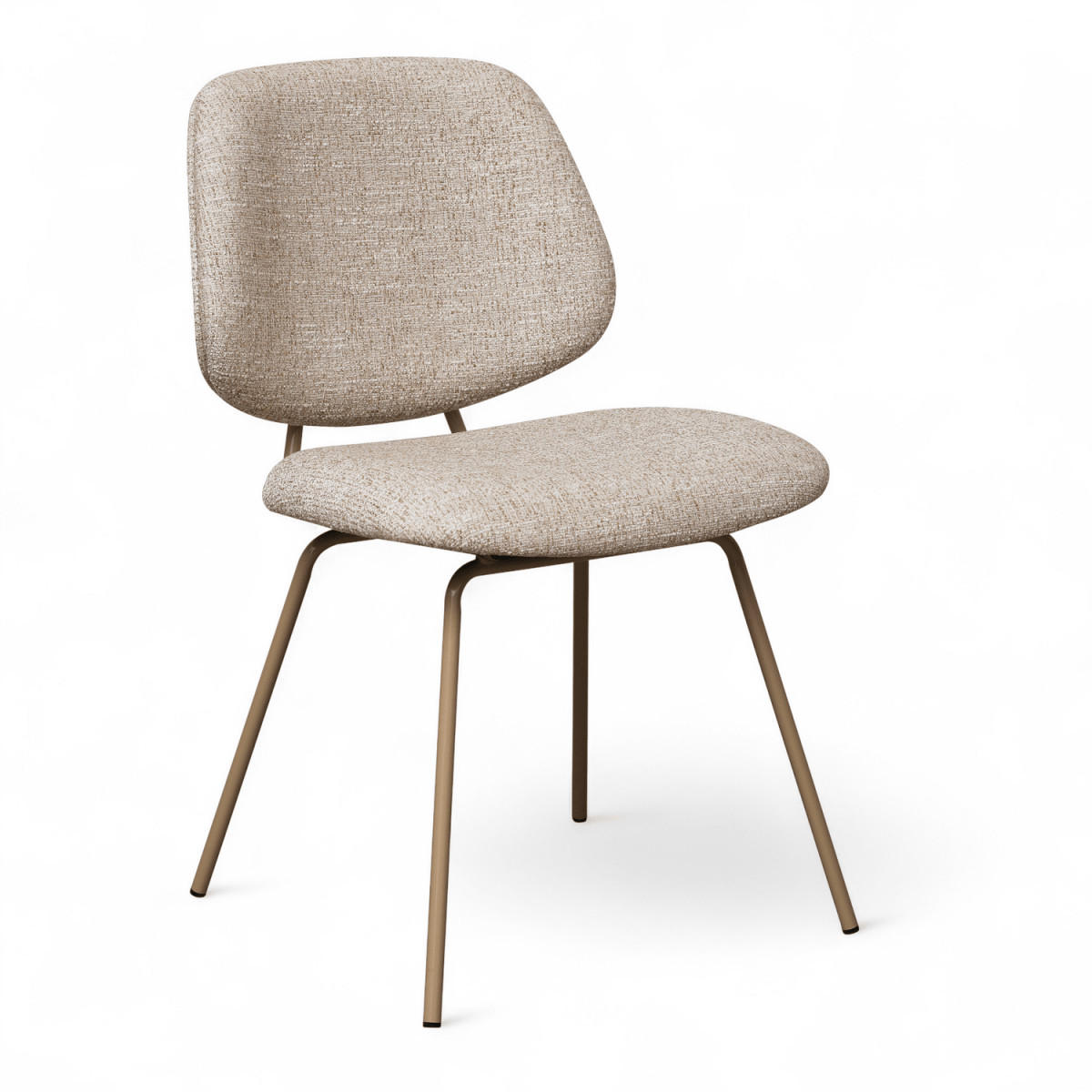 STUHL-SET 2 Stück in Teddystoff Beige - Beige/Schwarz, Textil/Metall (50/82/58cm) - Furnhouse