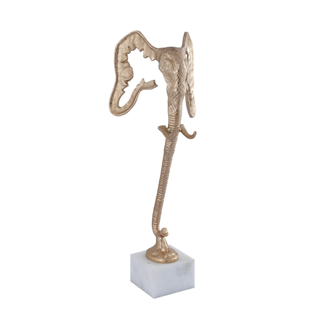 SKULPTUR Horton Gold 25/23/65cm - Goldfarben, Stein (23/65/25cm) - PTMD Collection