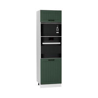 MIKROWELLENUMBAUSCHRANK D60PK MVP/L - Arvion - Stilvolles Küchenelement - Grün, Holz/Metall (60/213.3/56cm) - ROYAL24_MARKT