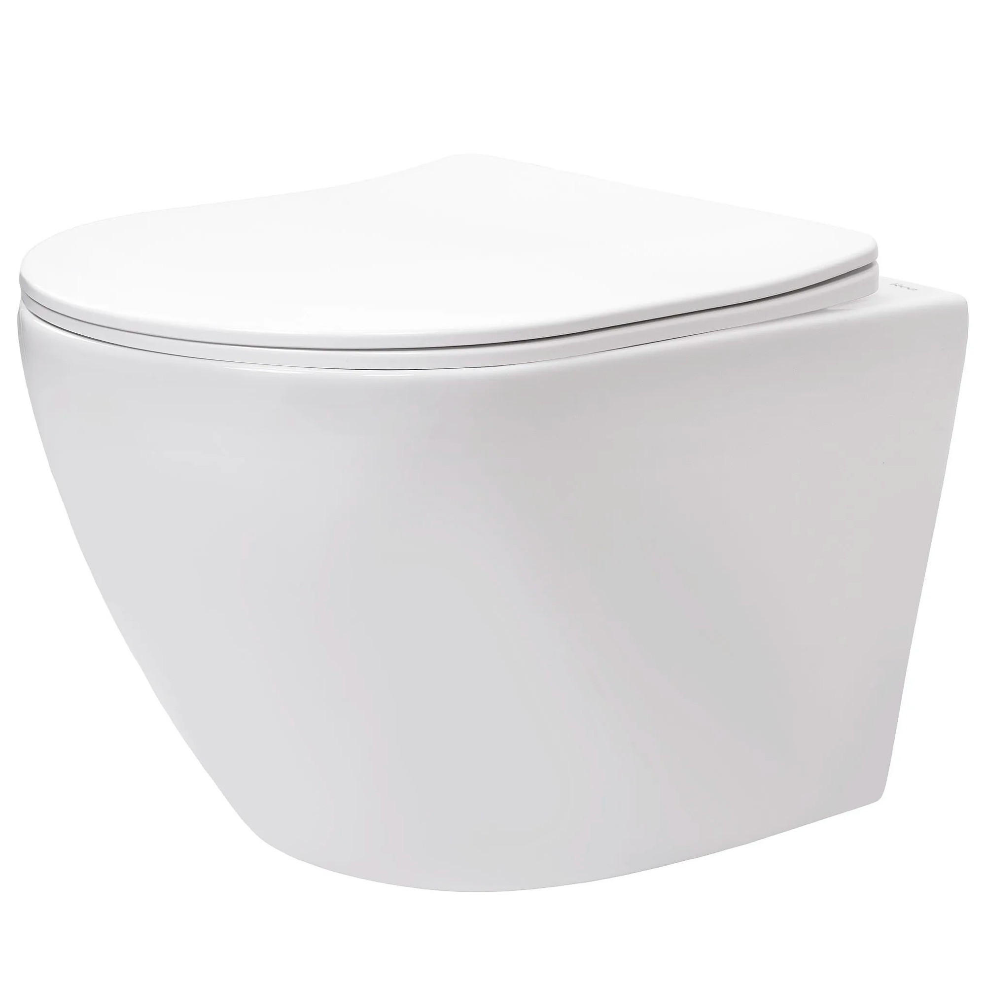 WANDHÄNGENDES Wc Rea Carlo Lux Rimless Mit Bidetfunktion - Weiß, Keramik (37/18/49.5cm) - REA
