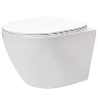 WANDHÄNGENDES Wc Rea Carlo Lux Rimless Mit Bidetfunktion - Weiß, Keramik (37/18/49.5cm) - REA