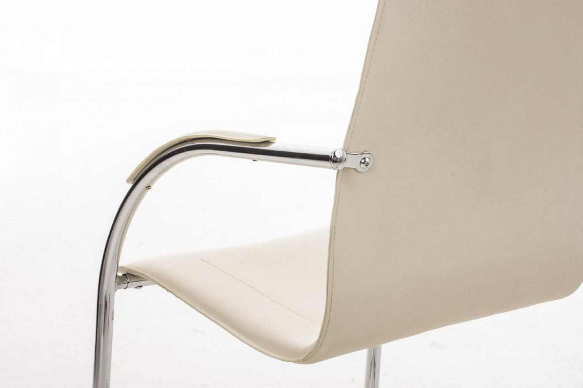 SCHWINGSTUHL Lederlook creme - Chromfarben/Creme, Textil/Metall (56/94/52cm) - CLP