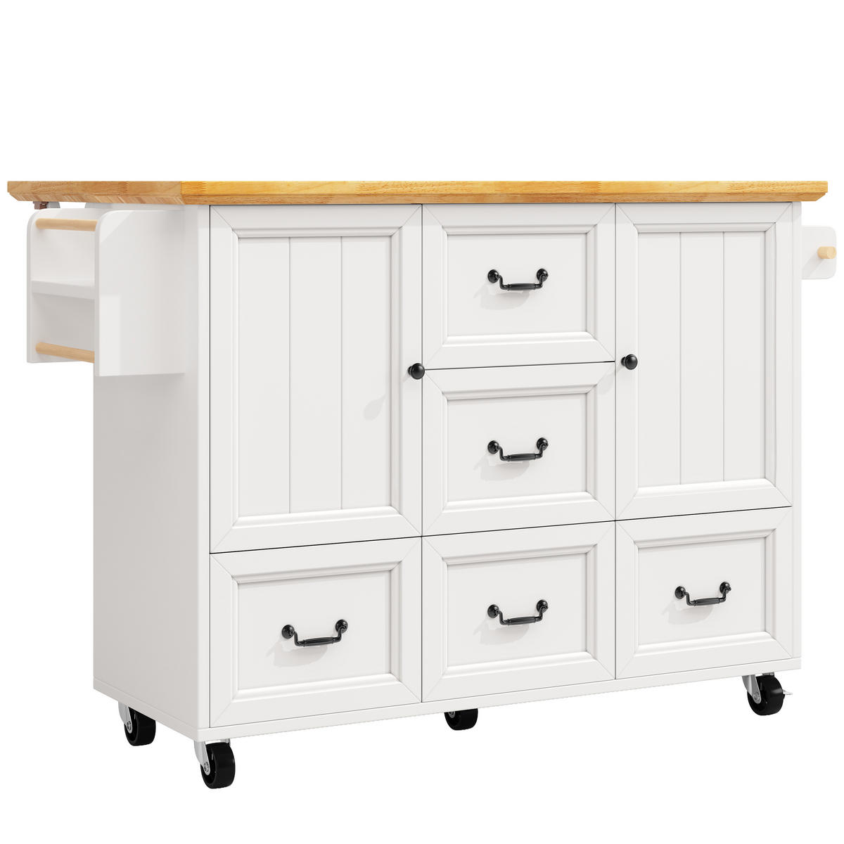 KÜCHENINSEL Weiß 120/73/93 cm - Weiß, Holzwerkstoff (120/93/45cm) - PANGIVO