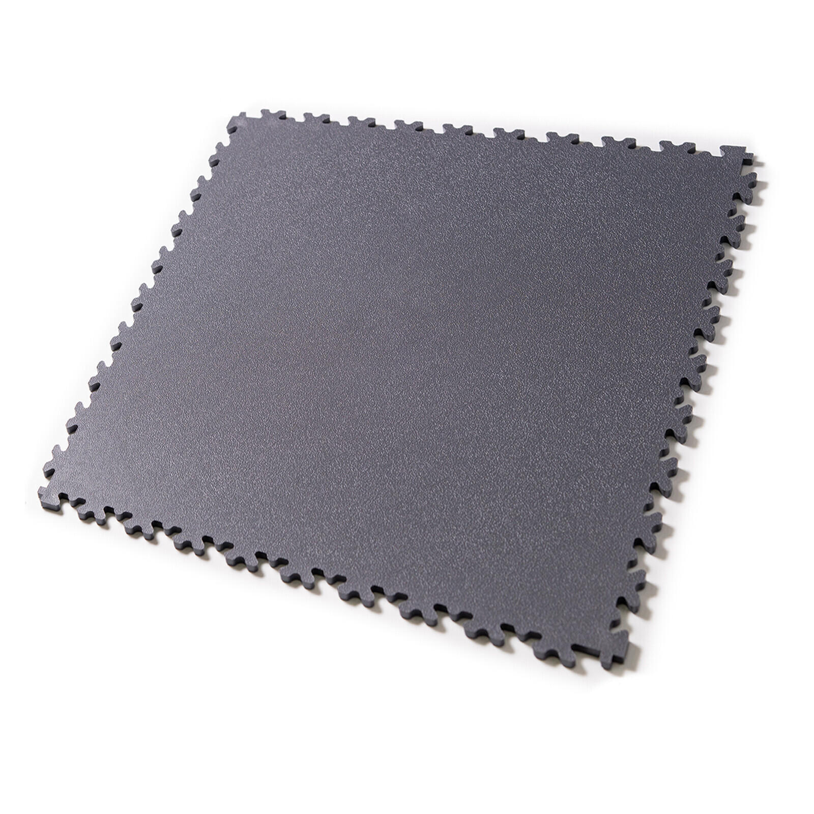 PVC-FLIESEN für Garage, Werkstatt, Sporthalle - Dunkelgrau - Los von 1 m² - Dunkelgrau, Kunststoff (50/50/1.1cm) - MOSAIK FLOOR