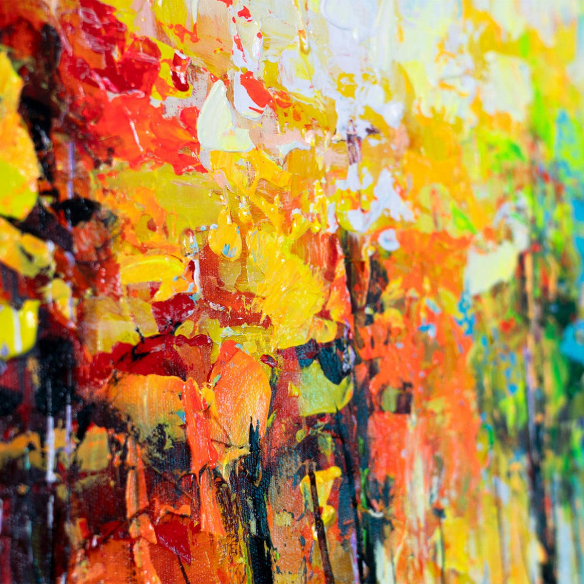 GEMÄLDE Farben der Natur auf Keilrahmen 115x50 cm - Multicolor, Holz (115/50cm) - YS-art gallery
