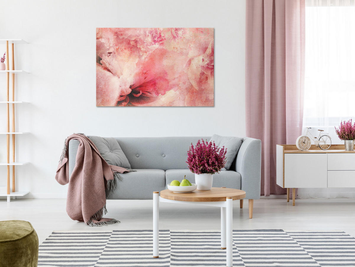 KUNSTDRUCK Rosa 120/80 cm - Pink, Textil (120/80cm) - KUNSTLOFT