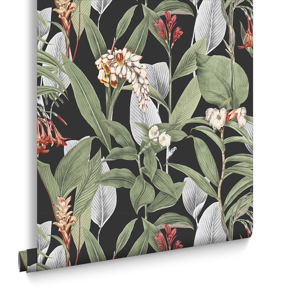 VLIESTAPETE - Botanical Black - Schwarz, Papier/Kunststoff (52/1005cm) - Graham & Brown