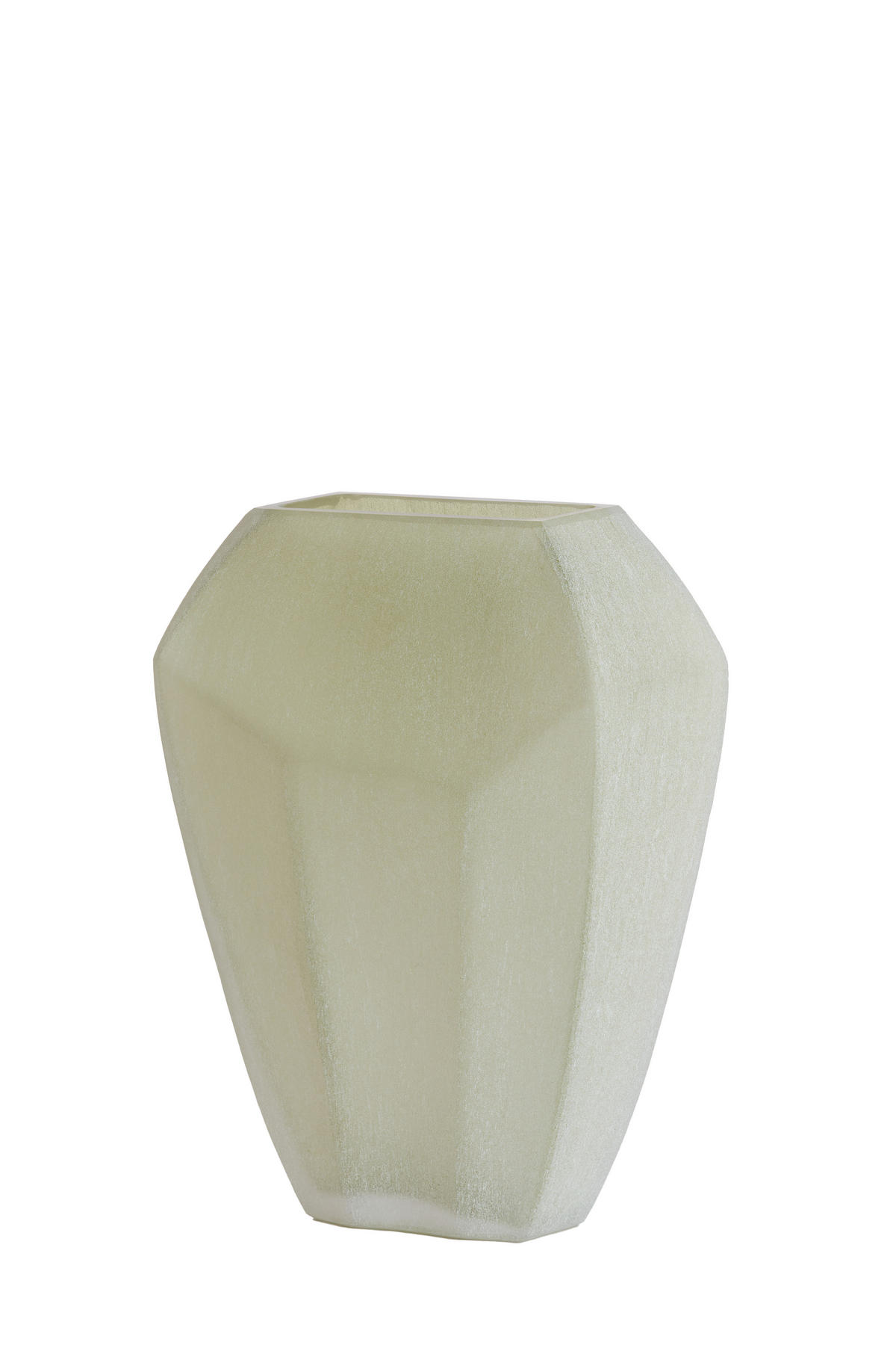 VAZE Vionna Grün 25/12.5/33.5 cm - Salbeigrün, Glas (33.5cm) - Light & Living