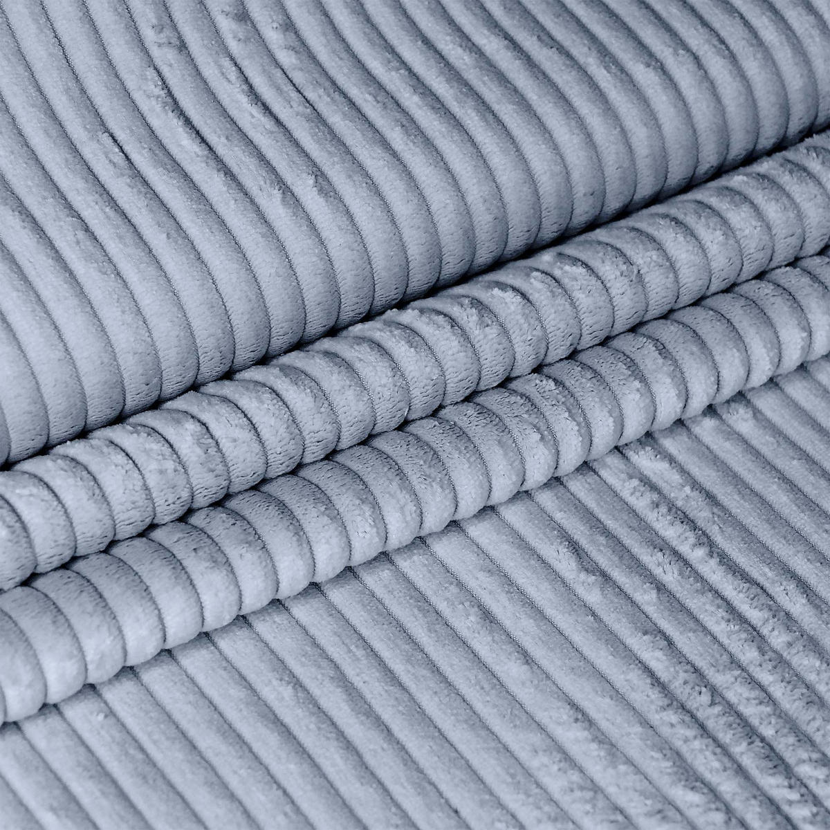 SITZSACK PARADISE MIT FUßSTÜTZE Kordsamt 2-tlg Baltic Sea M - Blau/Hellblau, Textil (90/100/90cm) - Dreamroots
