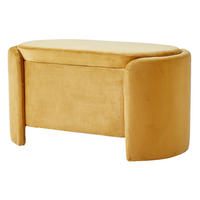 SITZBANK Samt Gelb - Gelb, Textil (88/46/45cm) - Nordlys