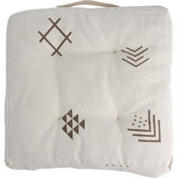 STUHLKISSEN 40/40/6 cm - Weiß, Naturmaterialien (41/41cm) - Home Styling Collection