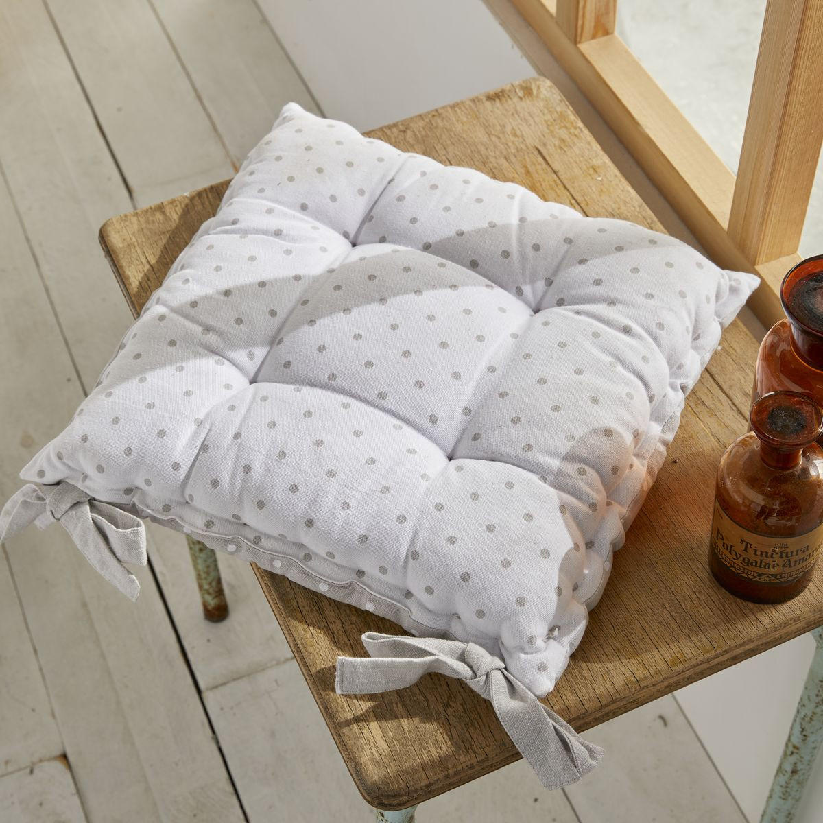 STUHLKISSEN Baumwolle Constance Grau 40/40/6 cm - Grau, Naturmaterialien (40/40/6cm) - Today