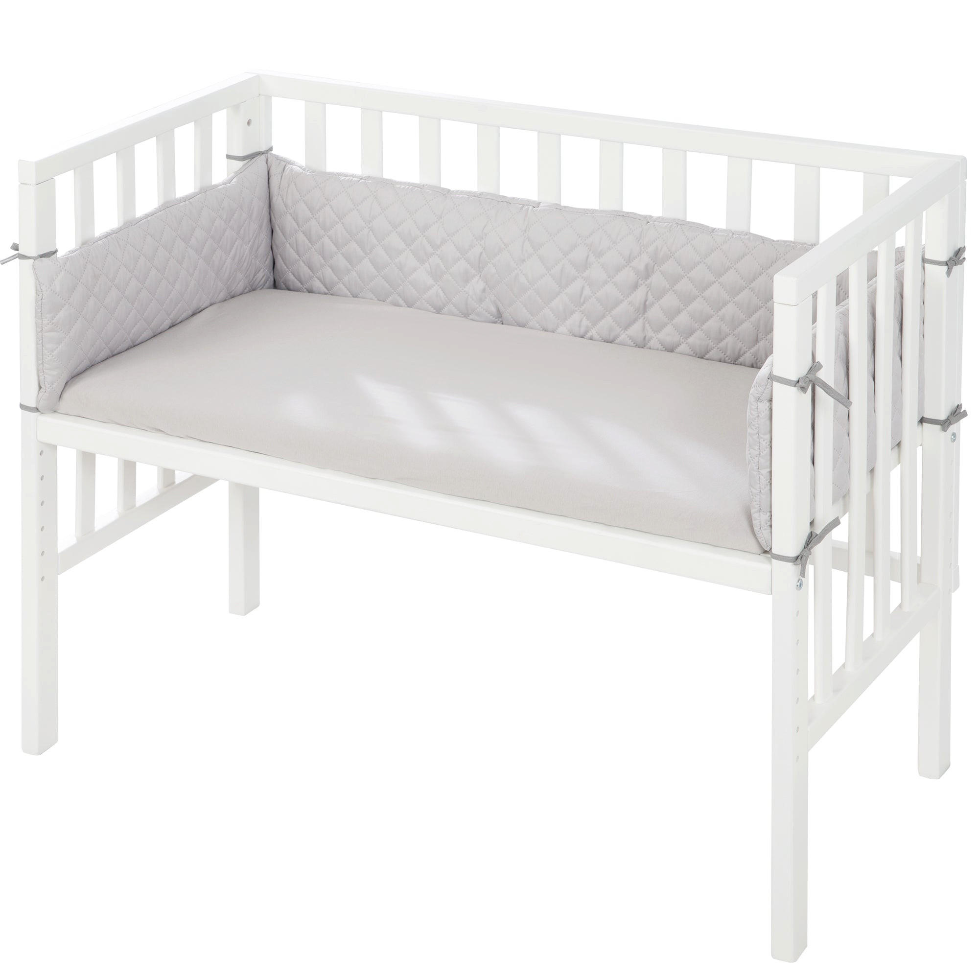 BEISTELLBETT roba Style grau 2in1 Set 90 x 45 cm - Weiß/Grau, Holzwerkstoff (45/90cm) - Roba