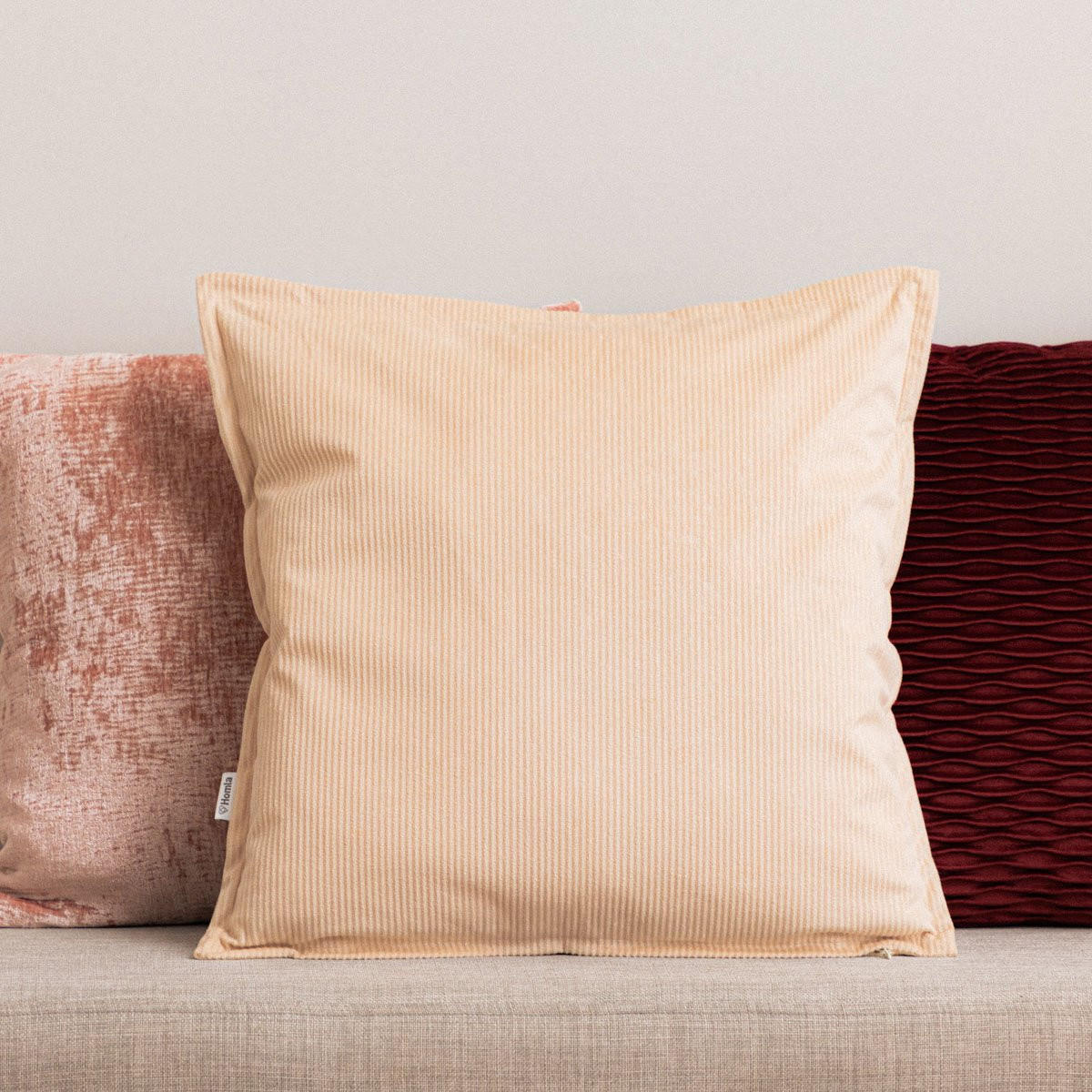 KOPFKISSENBEZUG Nantu beige 45/45 cm - Beige, Textil (45/45cm) - Homla